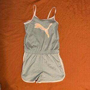 Puma Jersey Sleeveless Romper Size L (10/12) Turquoise $30 Orig